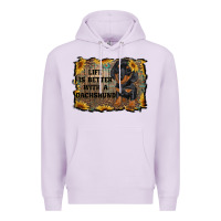 Lilac life is better with a dachshund Premium Hoodie - RanaPortraitStore