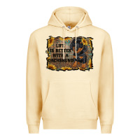 Pina Colada life is better with a dachshund Premium Hoodie - RanaPortraitStore