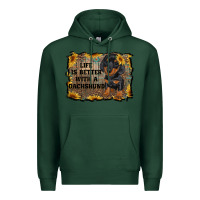Sports Green life is better with a dachshund Premium Hoodie - RanaPortraitStore