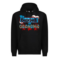 Black baseball grandma with leopard Premium Hoodie - Zillion Design Studio