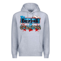 Heather Grey baseball grandma with leopard Premium Hoodie - Zillion Design Studio