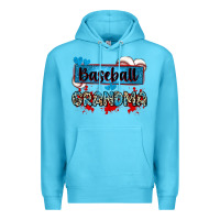 Ocean Blue baseball grandma with leopard Premium Hoodie - Zillion Design Studio