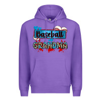Purple baseball grandma with leopard Premium Hoodie - Zillion Design Studio
