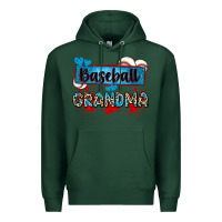 Sports Green baseball grandma with leopard Premium Hoodie - Zillion Design Studio