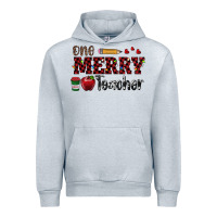 Heather Grey one merry teacher Urban Hoodie - RanaPortraitStore