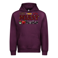 Mauve Wine one merry teacher Urban Hoodie - RanaPortraitStore