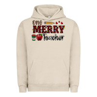 Pigment French Oak one merry teacher Urban Hoodie - RanaPortraitStore