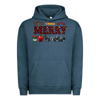 Pigment Midnight Navy one merry teacher Urban Hoodie - RanaPortraitStore