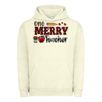 Pigment Pistachio one merry teacher Urban Hoodie - RanaPortraitStore