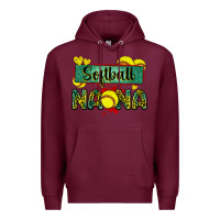 Burgundy softball nana with leopard Premium Hoodie - Zillion Design Studio