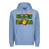 Colony Blue softball nana with leopard Premium Hoodie - Zillion Design Studio