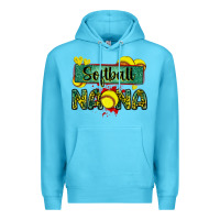 Ocean Blue softball nana with leopard Premium Hoodie - Zillion Design Studio