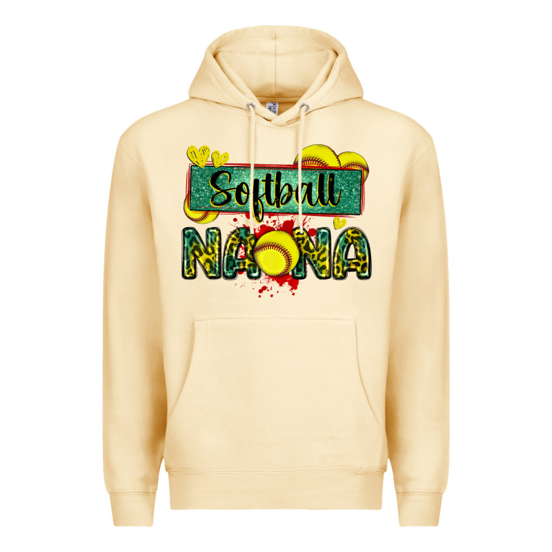 Softball Nana With Leopard Premium Hoodie by Zillion Design Studio | Teevron