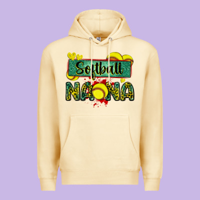 Softball Nana With Leopard Premium Hoodie Designed By Zillion Design Studio