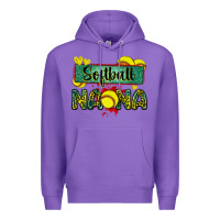 Purple softball nana with leopard Premium Hoodie - Zillion Design Studio