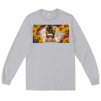 Moon Dust mess bun mama with sunflowers and colorful leopard license plate Long Sleeve Tee - BarkalooDesign