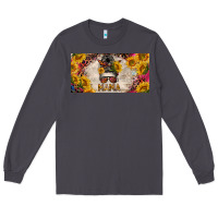 Smoke mess bun mama with sunflowers and colorful leopard license plate Long Sleeve Tee - BarkalooDesign