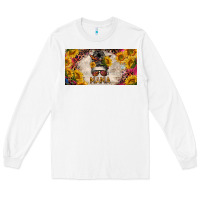 White mess bun mama with sunflowers and colorful leopard license plate Long Sleeve Tee - BarkalooDesign