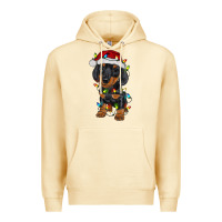 Pina Colada dachshund puppy christmas lights Premium Hoodie - RanaPortraitStore