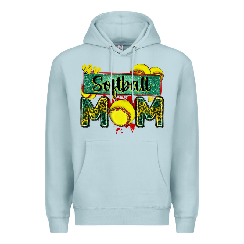 Softball Mom With Leopard Premium Hoodie by Zillion Design Studio | Teevron