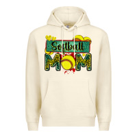 Sandshell softball mom with leopard Premium Hoodie - Zillion Design Studio