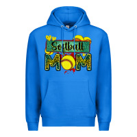 True Royal softball mom with leopard Premium Hoodie - Zillion Design Studio