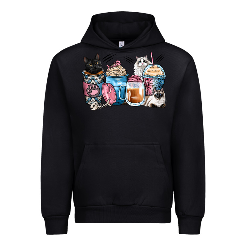 Cat Coffee Cups Urban Hoodie by Zillion Design Studio | Teevron