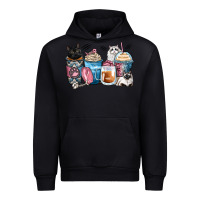Black cat coffee cups Urban Hoodie - Zillion Design Studio