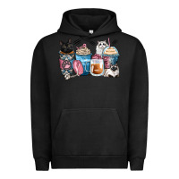 Pigment Black cat coffee cups Urban Hoodie - Zillion Design Studio