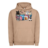 Pigment Burro cat coffee cups Urban Hoodie - Zillion Design Studio