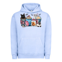 Pigment Grape Ice cat coffee cups Urban Hoodie - Zillion Design Studio