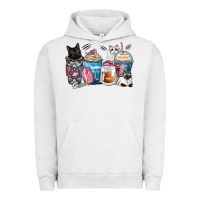 Pigment Lunar Rock cat coffee cups Urban Hoodie - Zillion Design Studio
