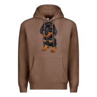 Chestnut dachshund puppy Premium Hoodie - RanaPortraitStore