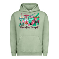Pigment Oil Green respiratory therapist coffee cups Urban Hoodie - Zillion Design Studio