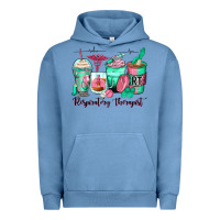 Pigment Pebble Blue respiratory therapist coffee cups Urban Hoodie - Zillion Design Studio