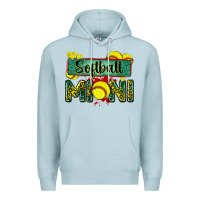 Blue Mist softball mini with leopard Premium Hoodie - Zillion Design Studio