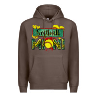 Coffee softball mini with leopard Premium Hoodie - Zillion Design Studio