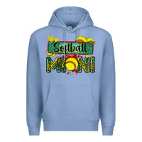 Colony Blue softball mini with leopard Premium Hoodie - Zillion Design Studio