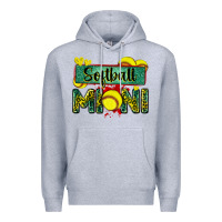 Heather Grey softball mini with leopard Premium Hoodie - Zillion Design Studio