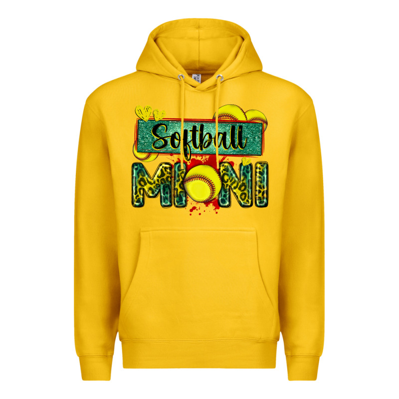Softball Mini With Leopard Premium Hoodie by Zillion Design Studio | Teevron