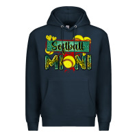Navy softball mini with leopard Premium Hoodie - Zillion Design Studio