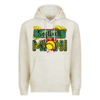 Oatmeal Heather softball mini with leopard Premium Hoodie - Zillion Design Studio
