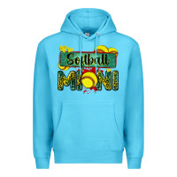Ocean Blue softball mini with leopard Premium Hoodie - Zillion Design Studio