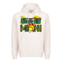 Pale Pink softball mini with leopard Premium Hoodie - Zillion Design Studio