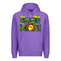 Purple softball mini with leopard Premium Hoodie - Zillion Design Studio