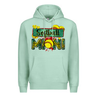 Seafoam softball mini with leopard Premium Hoodie - Zillion Design Studio