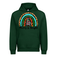 Forest Green merry and bright rainbow christmas Urban Hoodie - RanaPortraitStore