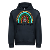 Navy merry and bright rainbow christmas Urban Hoodie - RanaPortraitStore