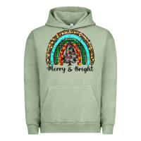 Pigment Oil Green merry and bright rainbow christmas Urban Hoodie - RanaPortraitStore
