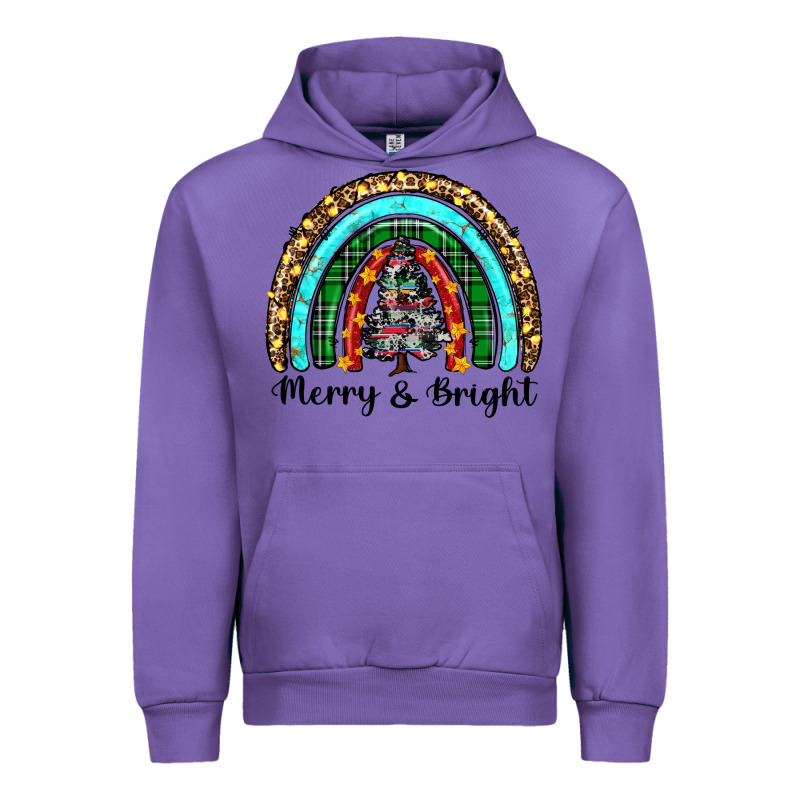 Merry And Bright Rainbow Christmas Urban Hoodie by RanaPortraitStore | Teevron
